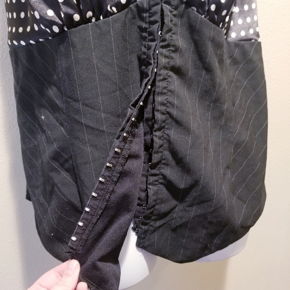 Torrid black/white bustier w/hook front closure - Picture 2 of 6